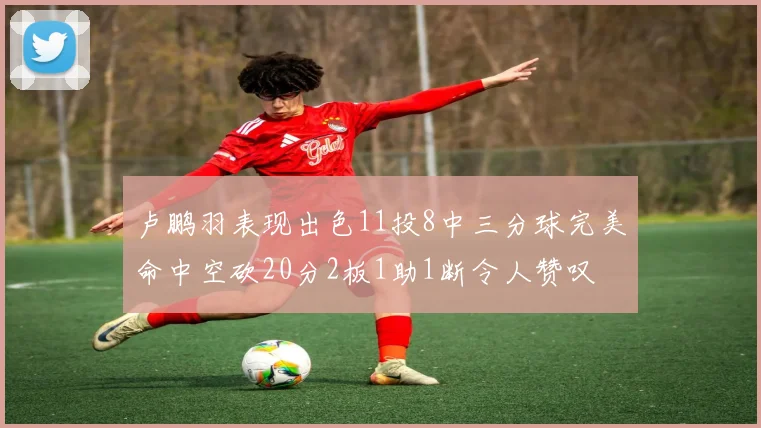 卢鹏羽表现出色11投8中三分球完美命中空砍20分2板1助1断令人赞叹